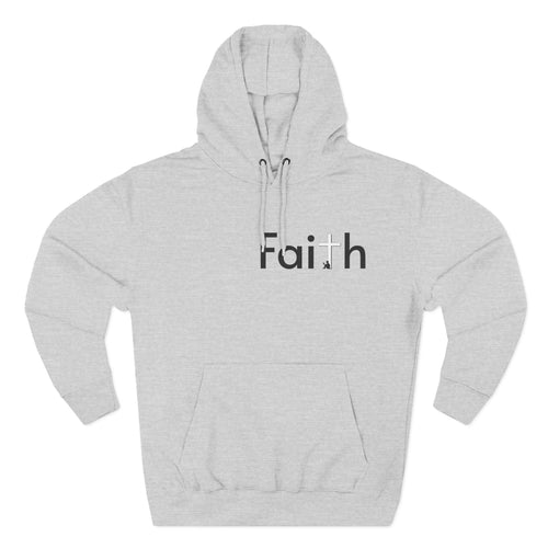 Faith Minimalist Hoodie  Simple Script Christian Pullover